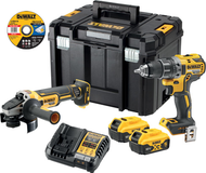 OP KIT PERCEUSE + MEULEUSE DCK2020P2T-QW +2 BATT 5 AH+CHARGEUR+COFFRET+25 DISQUES OP KIT PERCEUSE + MEULEUSE DCK2020P2T-QW +2 BATT 5 AH+CHARGEUR+COFFRET+25 DISQUES